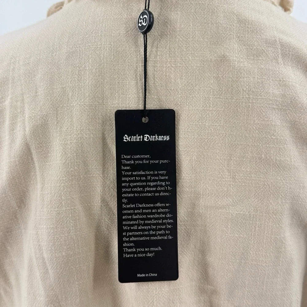 NWT Scarlet Darkness Shirred Waist Peasant Blouse